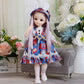 Ancient Dress Doll with Clothes BJD Doll Dress Up 3D Eyes Removable Joints Doll Removable Joints Colorful Children Toys