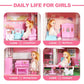 DIY Princess House, Girl Play Toys, Doll House Castle Villa, Assembled House, Parent Child Interactive Handicraft Entertainment