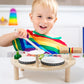 Kids Drum Set For Toddler Musical Instrument Toys Montessori Wooden Percussion Drum Sensory Toys Xylophone Kit Educational Toys