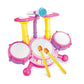Kids Drum Set Toddlers 1-3 Musical Baby Educational Instruments Toys for Toddlers Girl Microphone Learning Activities Gifts