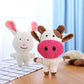 Cute Plush Toys Squeak Pet Cow Rabbit Animal Plush Toy Squeaky Whistling Involved Squirrel Toys