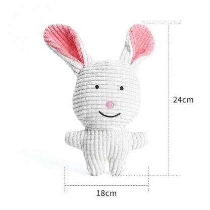 Cute Plush Toys Squeak Pet Cow Rabbit Animal Plush Toy Squeaky Whistling Involved Squirrel Toys