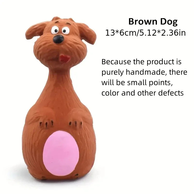 Soft Rubber Chewy Toys Four Styles Squeaky Interactive Throwing Games Cute And Fun