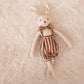 Stuffed Bunny Cloth Dress Toys Smoothing Toy for Infant  Cuddling sleep doll for Girls Handmade Diversity Brown Rabbit Plushie
