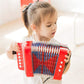 Kids Accordion Mini Toy Musical Instruments 10 Keys 3 Air Button Pink Rose Red White For Child Children Toddlers Beginners