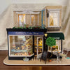 DIY Wooden Dollhouse Casa Miniature With Furniture Kit 3D Irish Cottage Coffee House Assemble Toy for Children Christmas Gifts