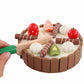 Wooden Children Kitchen Toys Pretend Toys Cutting Cake Play Food Kids Toys Wooden Fruit Cooking Toys For Baby Birthday Interests