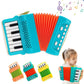 Kids Accordion Musical Instruments Indoor and Outdoor 10 Keys 8 Bass Playing Musical keyboard Educational Toys Gift For Children